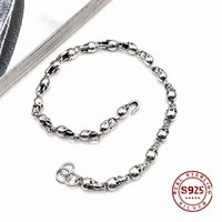 s925 sterling silver jewelry vintage personalized carved gift skull head men and women net red live thai silver style bracelet