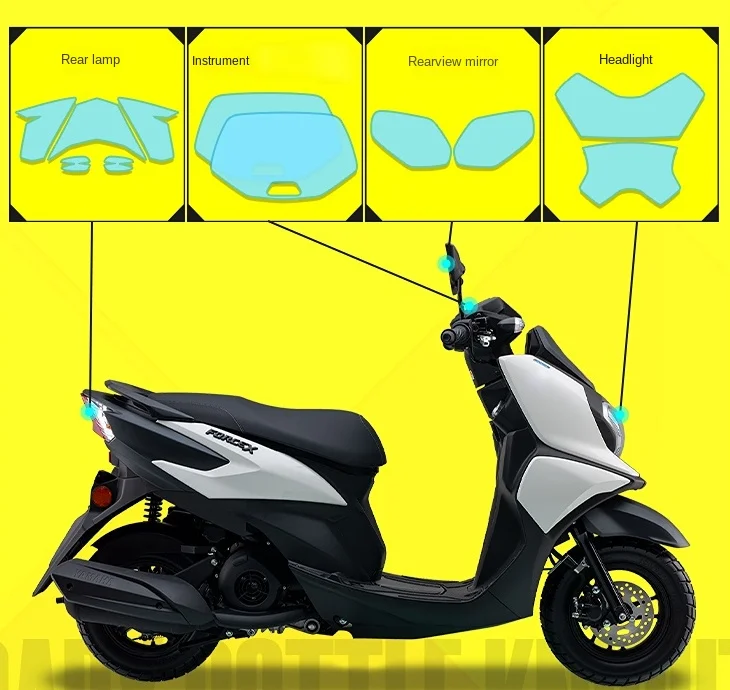 Защитная Наклейка для мотоцикла пленка лампы инструмента прозрачная защитная