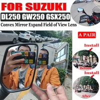for suzuki gsx250 dl250 gw250 gsx dl gw 250 motorcycle accessories convex mirror expand field of view lens rearview side mirrors
