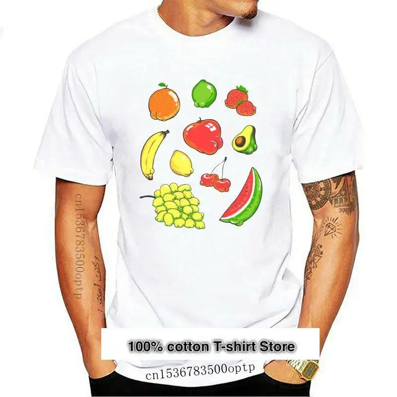 

Camiseta con estampado informal para hombre, camisetas de manga corta con glúteos frutales, novedad de 2021