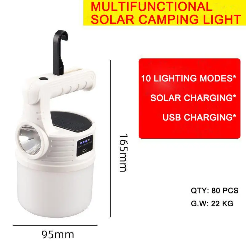 Светодиодный фонарь для кемпинга на солнечной батарее мощсветильник