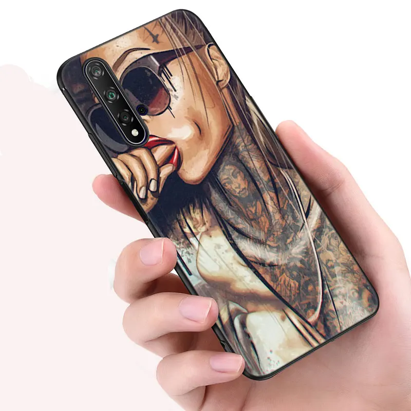 Чехол для телефона Huawei Honor X7/X8/X9 чехол с сексуальным рукавом и татуировкой девушек