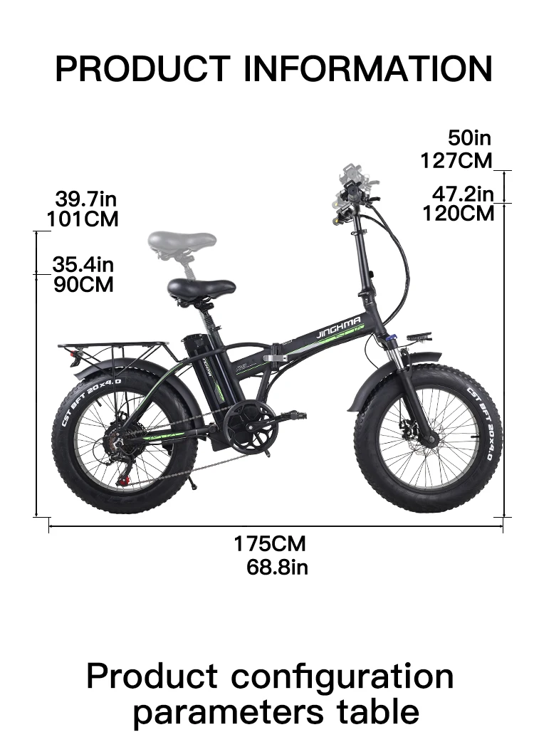 20 inches electric bicycle 800w 48V15ah lithium battery folding ebike 4.0 fat tire bike for adults Foldable fatbike |