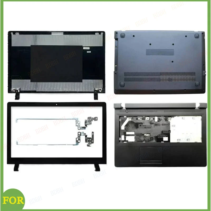Фото Новый чехол для ноутбука, нижняя крышка LCD-экрана, подходит для Ideapad 100-15 100-15IBY, задняя крышка, передняя панель, петли, подставка для рук, крышка ABCD. №1