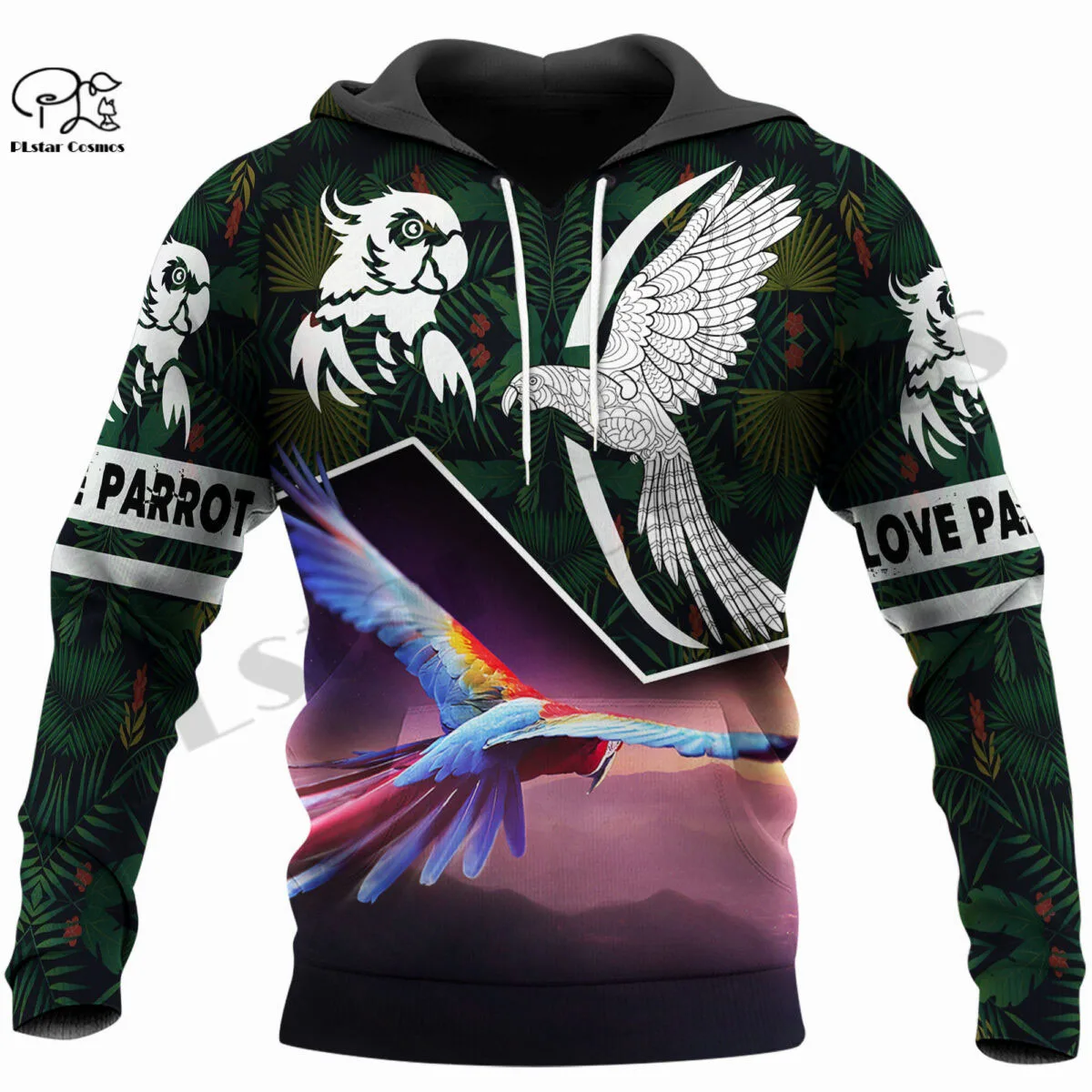 

PLstar Cosmos Newest 3D Print Parrot Bird Lover Gift Art Funny Harajuku Streetwear Casual Unique Unisex Hoodies/Sweatshirt/Zip 7