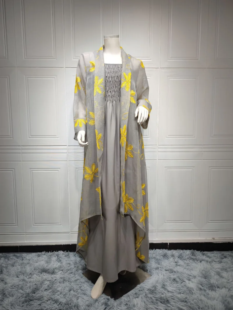 Morocco Dress Muslim Women Abaya 2 Piece Set India Abayas Dubai Turkey Islam Party Dresses Kaftan Robe Longue Vestidos Largos