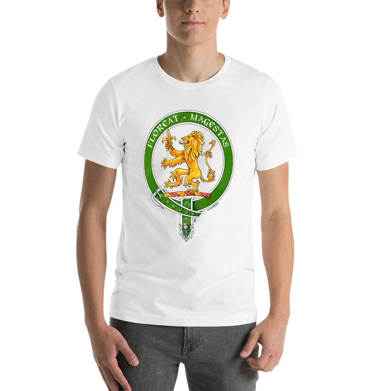 Фото рубашка Crest хлопок для забавной упаковки футболки мужские рубашки t Broun забавная хлопковая футболка клана шотландский хлопок №3