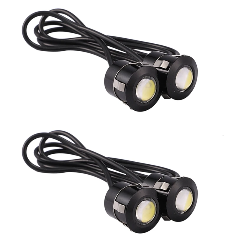 

4Pcs LED Eagle Eye Backup Light Fog Driving Lamp Car Motorcycle White Light 9W Black