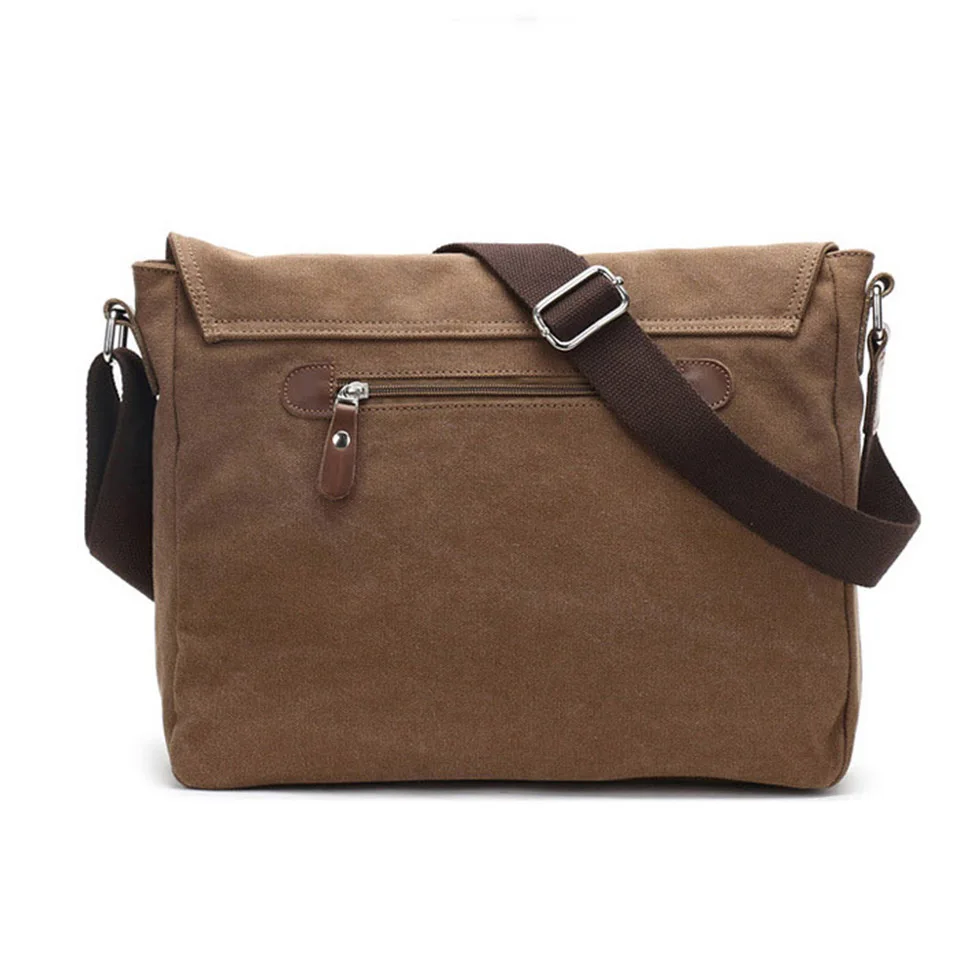 Trendy New Canvas Bag Men's American Luxury Brand Design Horizontal Retro Travel Messenger Shoulder Bag Student Schoolbag M309