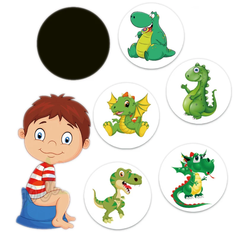 

5PCS/set Cartoon Pee Target Pot Stickers Children's Color Changing Stickers Potty Training Stickers For Kids Toddler