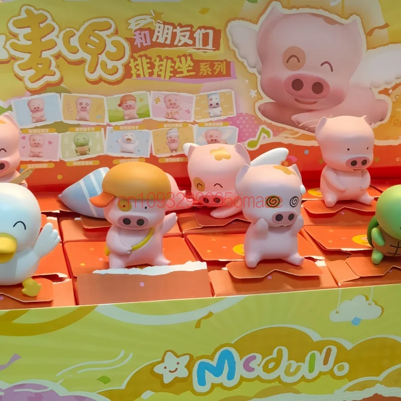 Фото Коллекционная мини-фигурка Mcdull Blind Box: милый мультяшный зверек, украшение для дома, модная игрушка, декор для приборной панели автомобиля, подарок для водителей №2