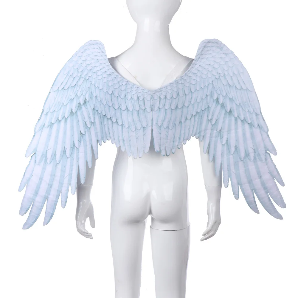 

Boy black and white angel wings