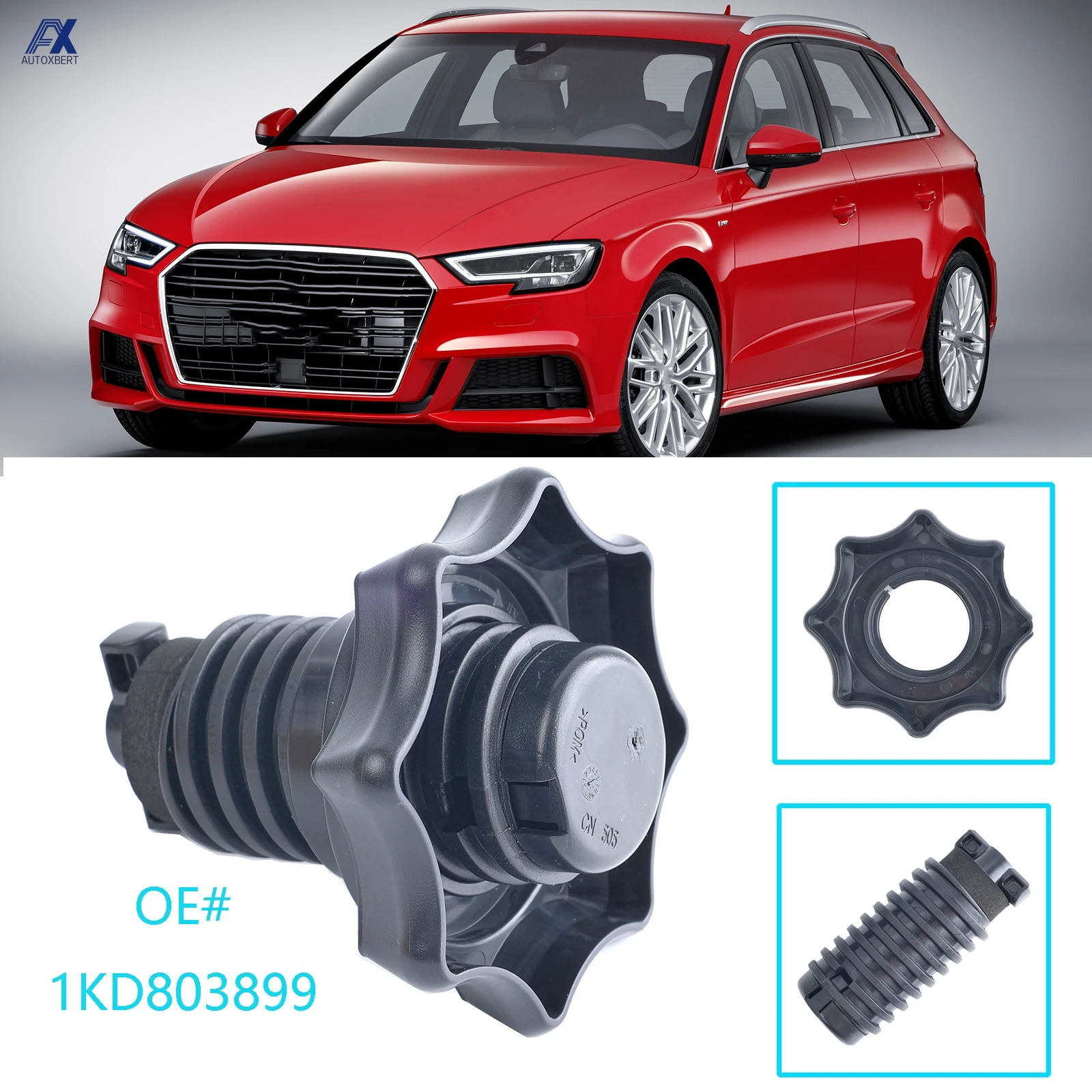 

Для AUDI A3 8P 8V Q7 4L RS3 Запасное колесо, крепежный винт, фиксатор, черный пластиковый автомобильный аксессуар 1KD 803899