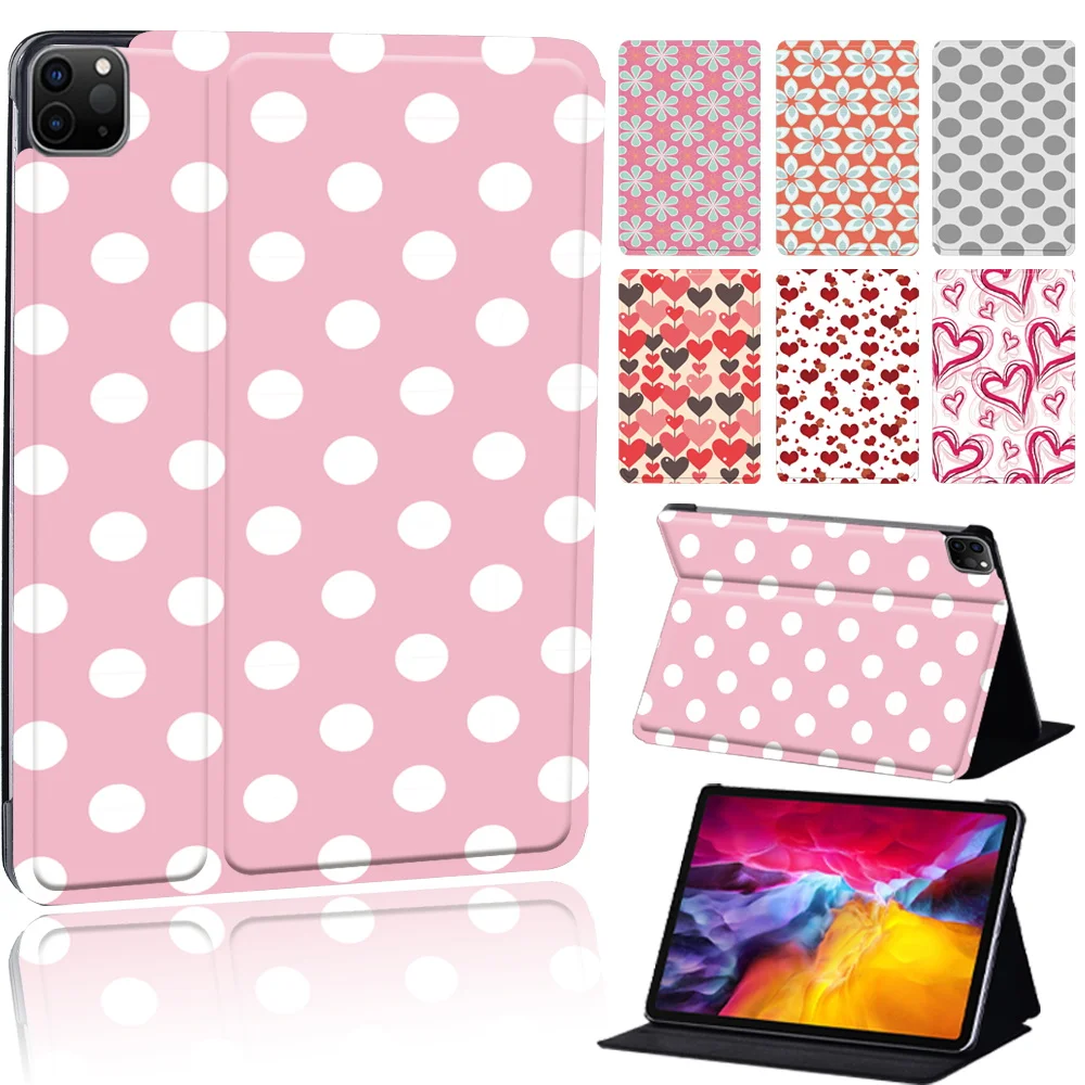 

For IPad Pro 9.7"/IPad Pro 11 2018/2020/2021/Apple IPad Pro 10.5" Pu Leather Dots Print Protective Stand Shell Tablets Case