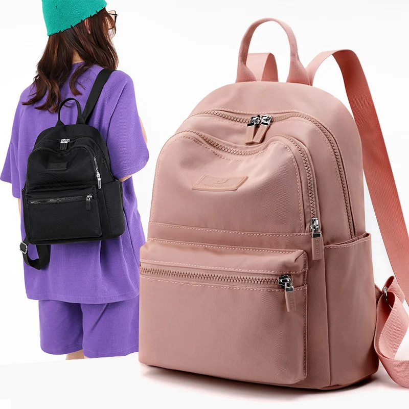 

New Fashion Women's Nylon Backpack Outdoor Casual Travel Portable Student School Bag For Girls