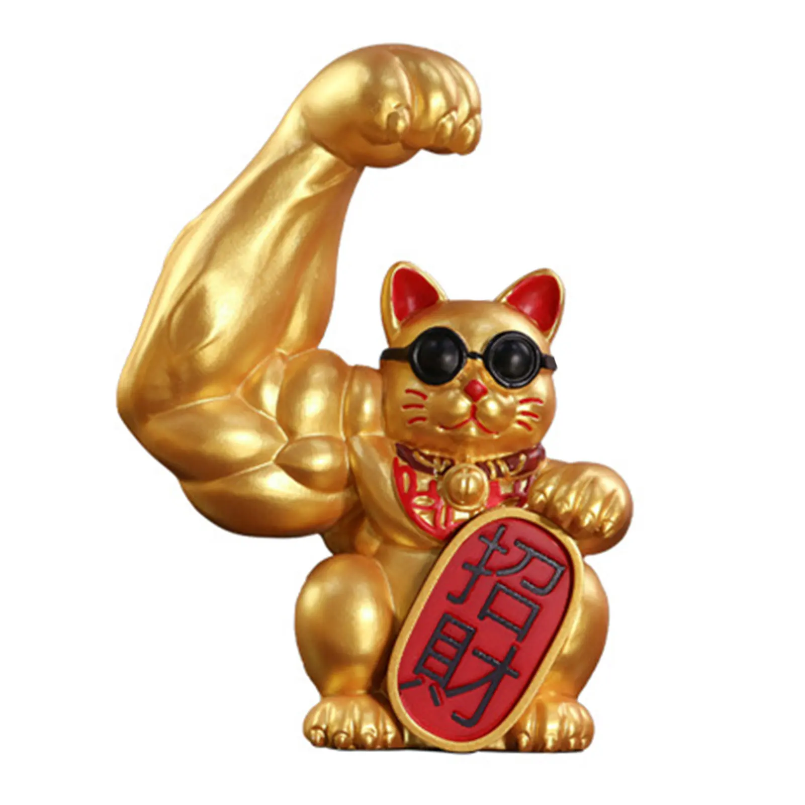 

Festival Desktop Resin Gift Mini Cute Feng Shui Lucky Cat Figurine Durable Home Decor Wealth Adhesive Bottom Car Interior Statue