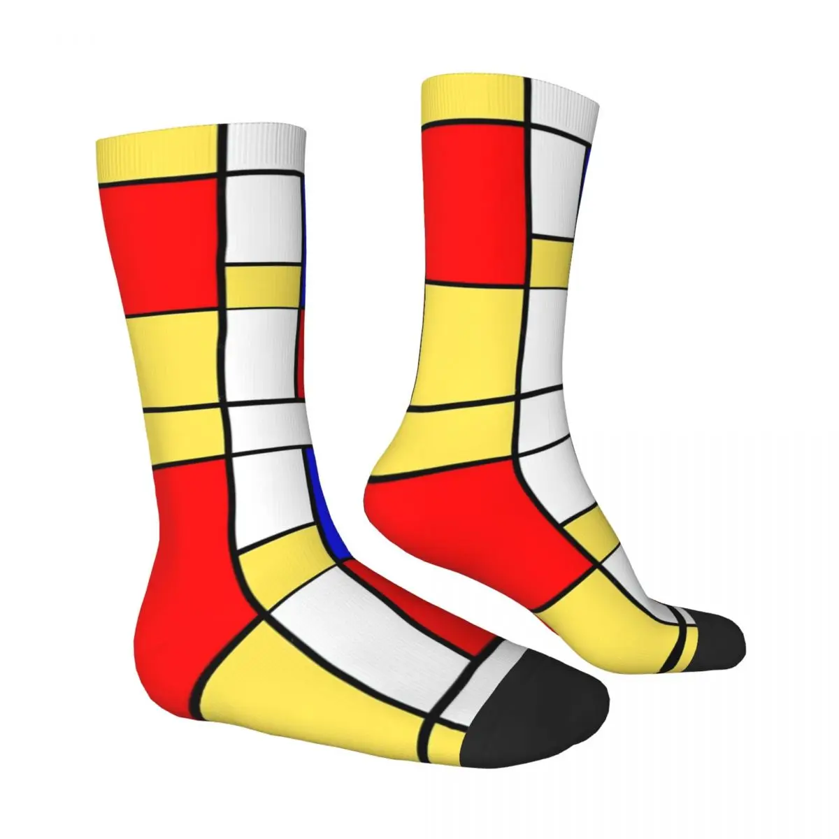 De Stijl чулки Мода 60s Mondrian стиль под заказ повседневные осенние нескользящие носки