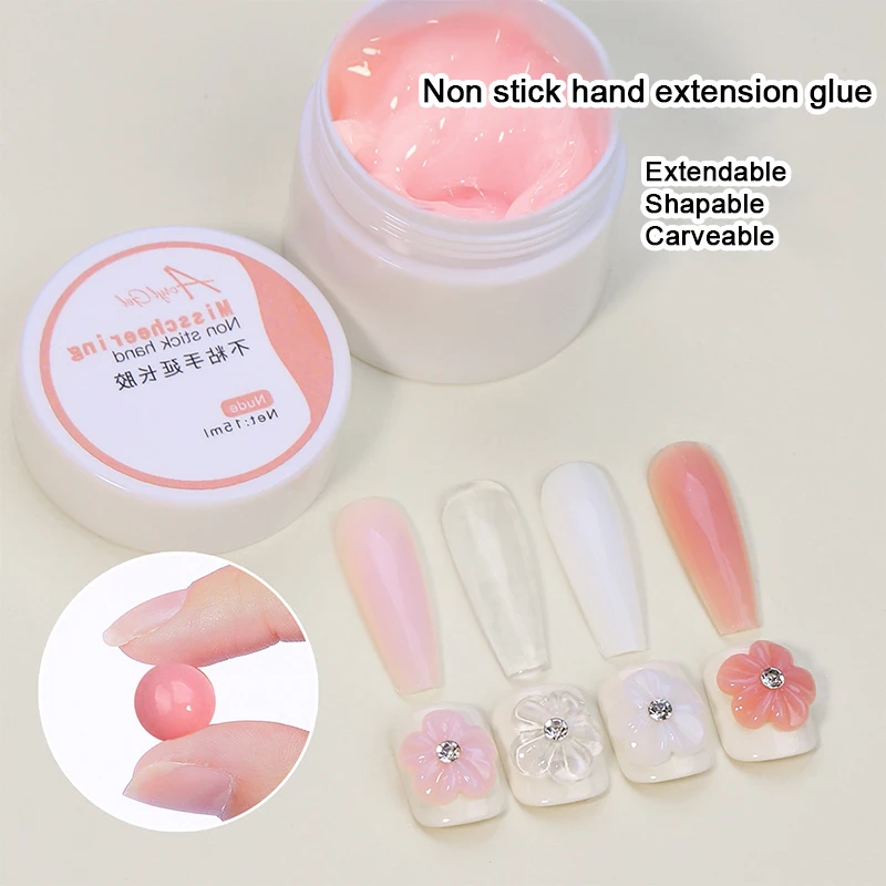 

15ml Extension Poly Nail Gel Non Stick Hand UV Gel Tranparent Pink Nail Polish Semi Permanent Varnish Manicure Polygels Nail Art
