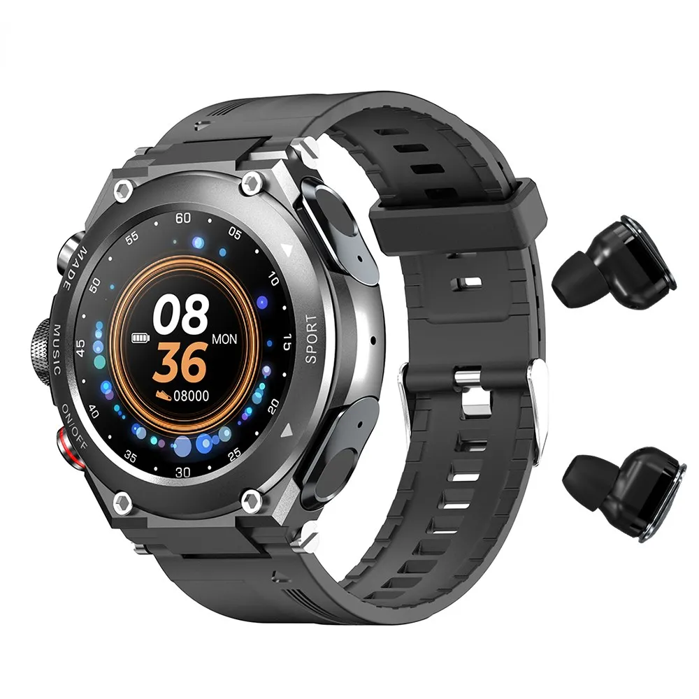 

T92 Smart Watch Men Bluetooth Call TWS 5.0 Earphone Call Play Music Waterproof Sport Smartwatch 2022 For Android IOS Hot Sale