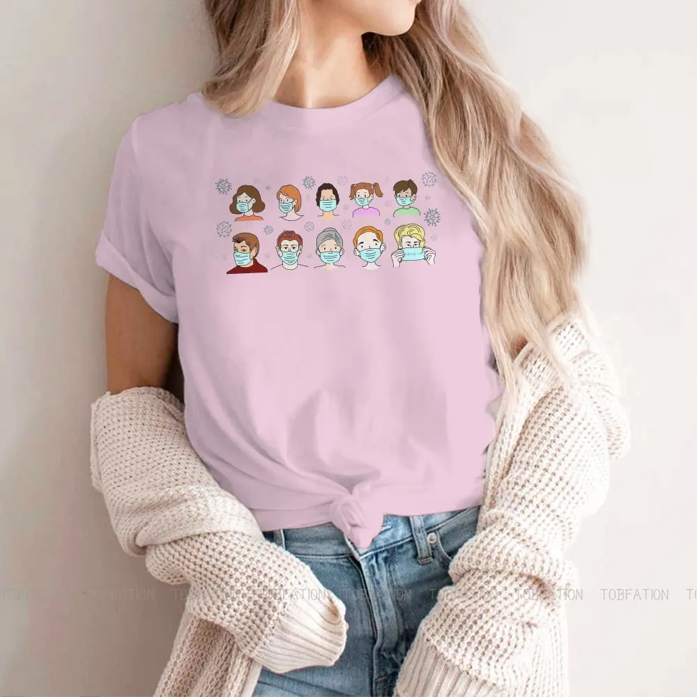

Facial Mask Characters O Neck TShirt Coronation Street Working Class Life Fabric Basic Clothes Individuality Hot Sale