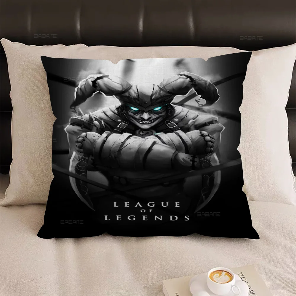 League Of Legends Demon Jester Shaco Maple Design Cushion Cover Happy Autumn Harvest Decor Holiday Decorati Pillow