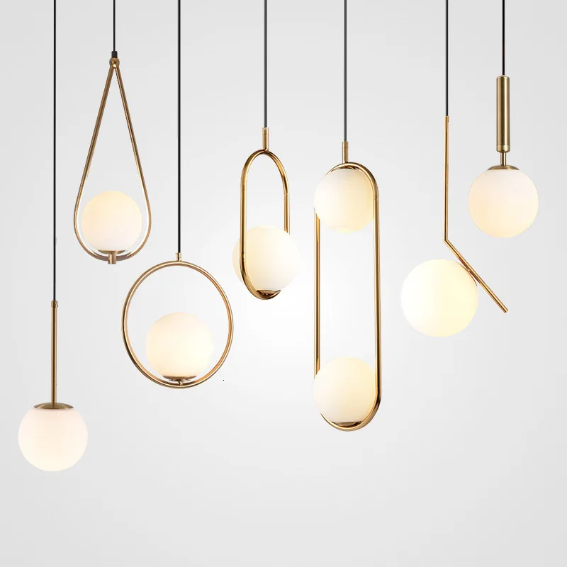 

modern led ceiling hanging lamps retro pendant light iron hotels circle decorative items for home deco maison luxury designer