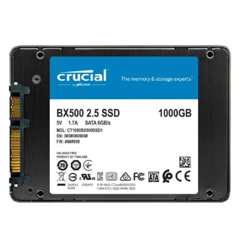 Твердотельный накопитель Crucial MX500 250 ГБ 500 Гб ТБ 2 4 BX500 480G 3D NAND SATA3.0 SSD HDD жесткий диск