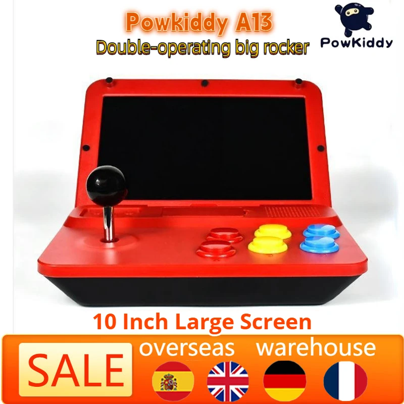 

2023 Powkiddy A13 10 Inch Large Screen Detachable Joystick Retro Game Players High-definition Retro Mini Game Machine Gift