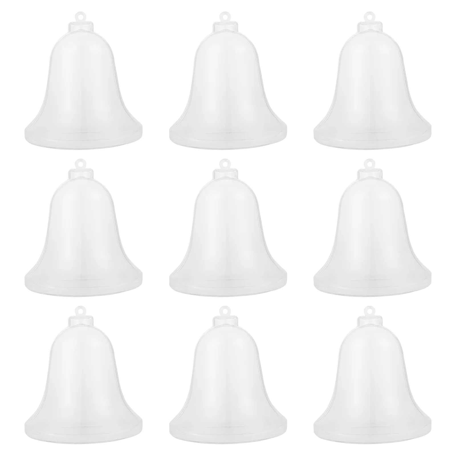 

10pcs Plastic Candy Storage Boxes Delicate Bell-shaped Hanging Adorn Transparent