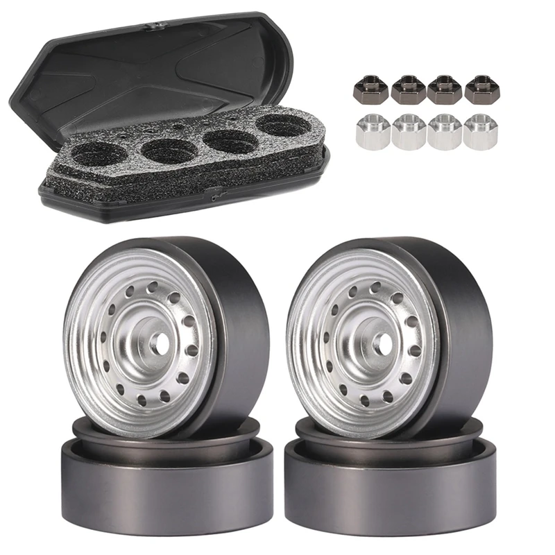 

4 шт., металлическая Ступица колеса 91,2 г 1/18 дюйма для Axial SCX24 AX24 Traxxas TRX4M FMS FCX24 1/24, детали для радиоуправляемых автомобилей на гусеничном ходу