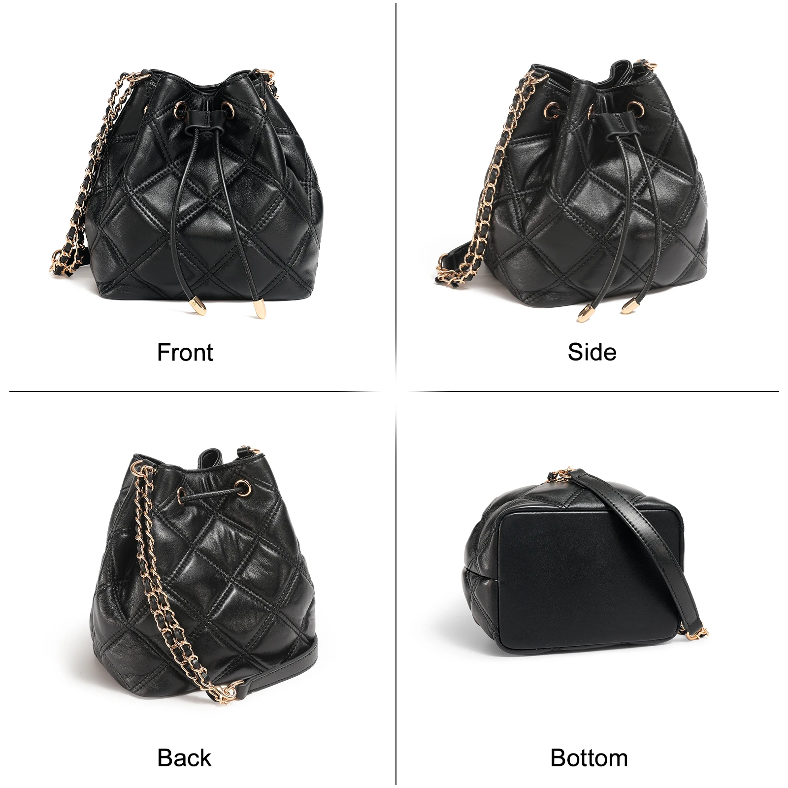 YOUTOU Stéganée Сумка На Плечо Из Натуральной Кожи В Форме Ведра Дизайнерская Женская