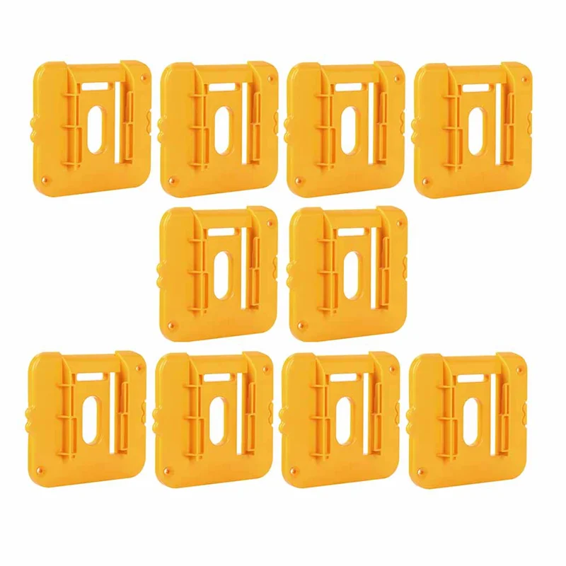 

Battery Holders Mount for De-Walt 20V Battery Drill Tool Yellow 10Pcs