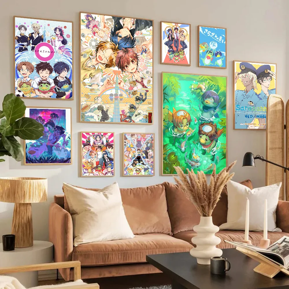 Классические винтажные постеры из аниме Sarazanmai, постеры с принтом ...