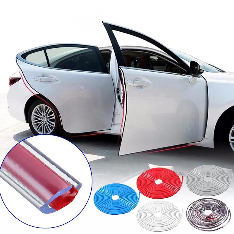 

5M Car Door Anti Collision Strip PVC Electroplating Strips Auto Door Seal Crash Protector Strip Sealing Guard Styling Car Decor