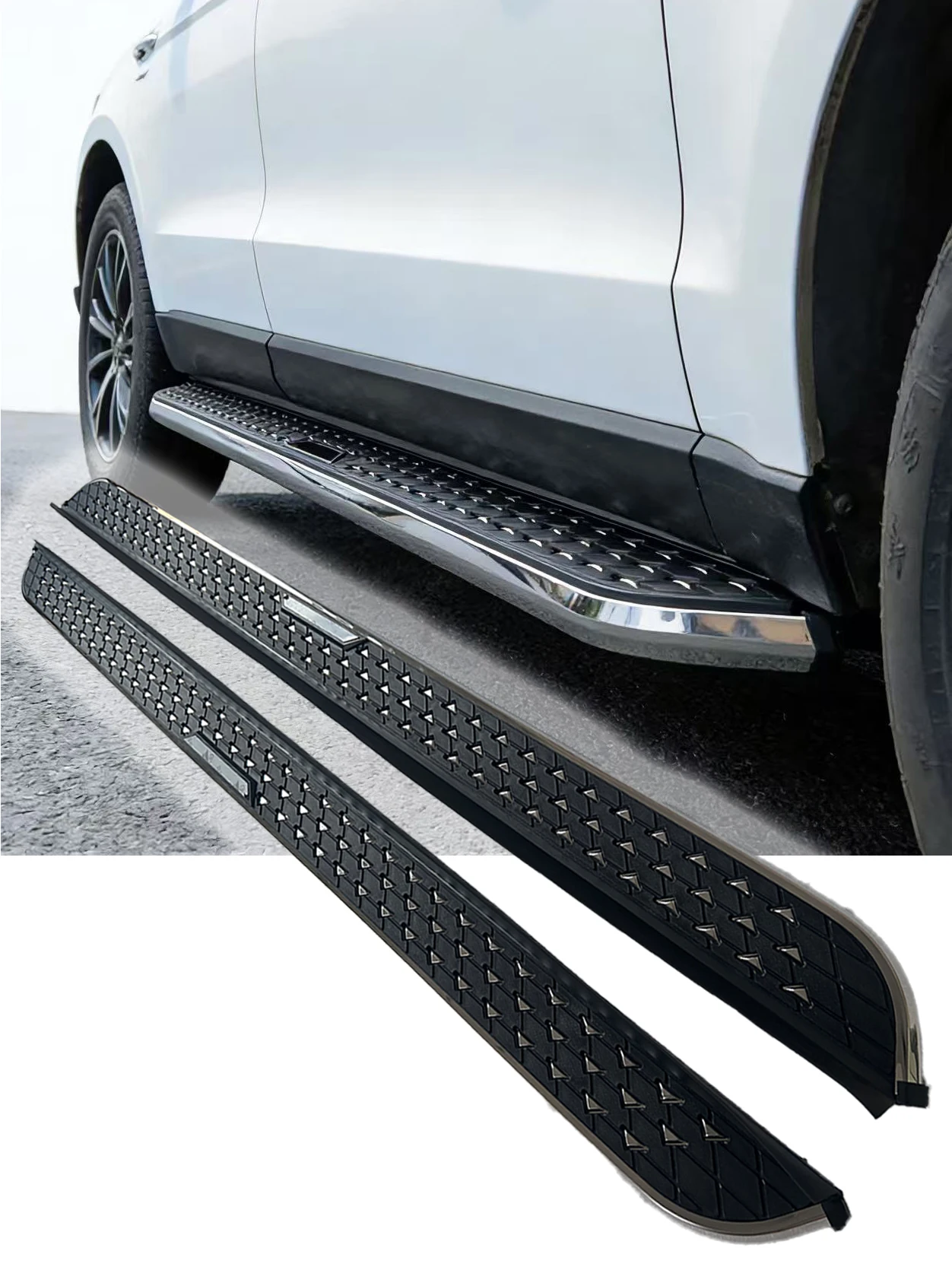 Фото 2 шт. подходят для Ford RANGER 2019-2022, подножки, боковые ступеньки, Nerf Bar, нержавеющая сталь MTX №1