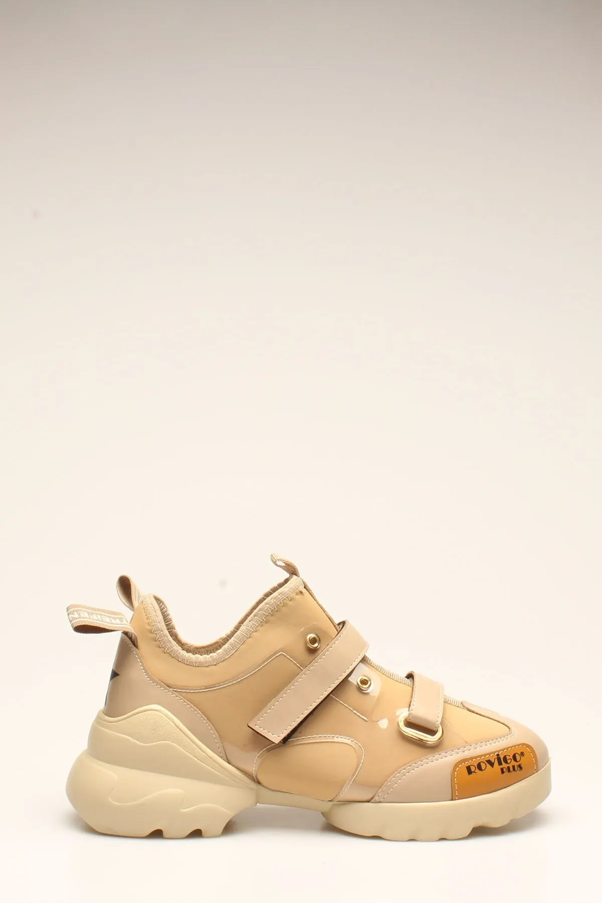 

Fashion Style Beige Leather women's Sports Sneaker