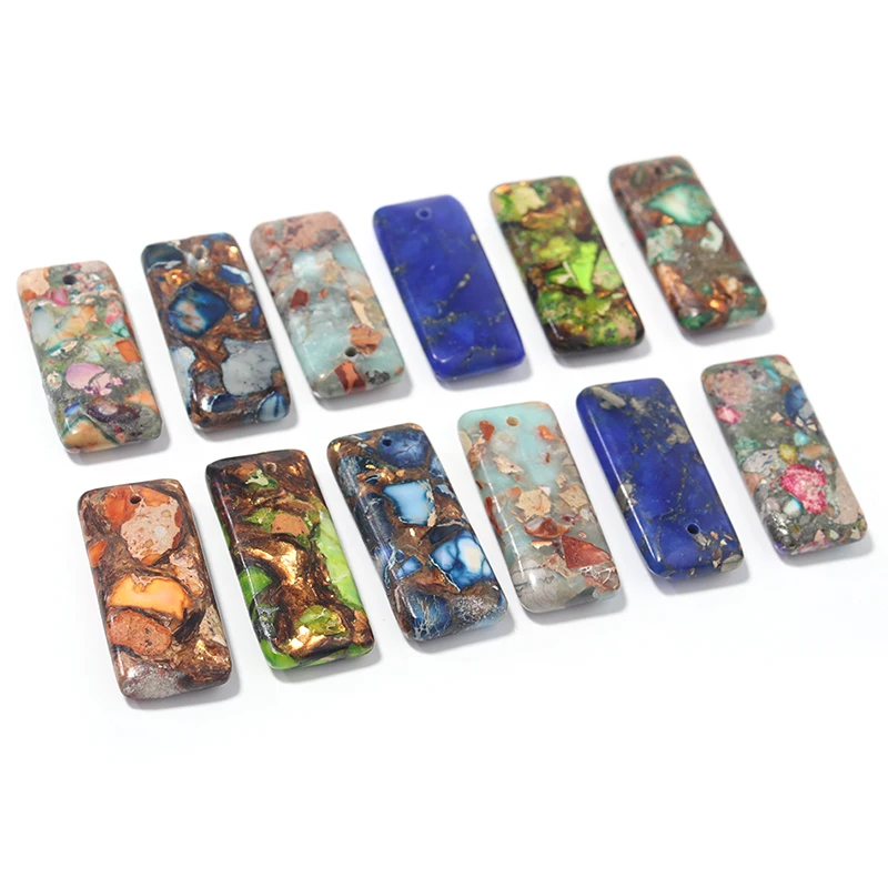 Природный имперский камень ожерелье Подвески для женщин ожерелье Подвески ручной работы Diy ювелирных изделий DIY драгоценность 20x50mm