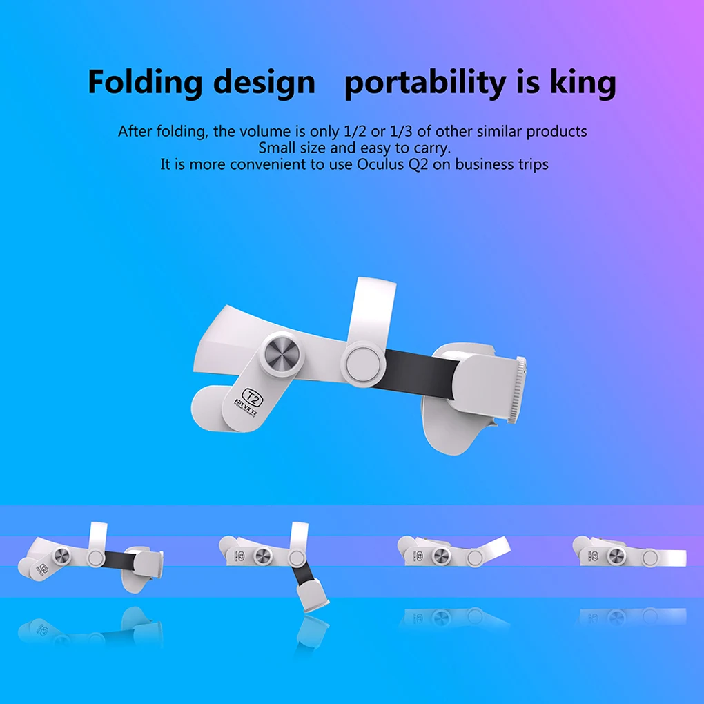 

VR Headset Headstrap Adjustable Headband with Rotatable Knob Virtual Reality Accessories Replacement for Oculus Quest 2