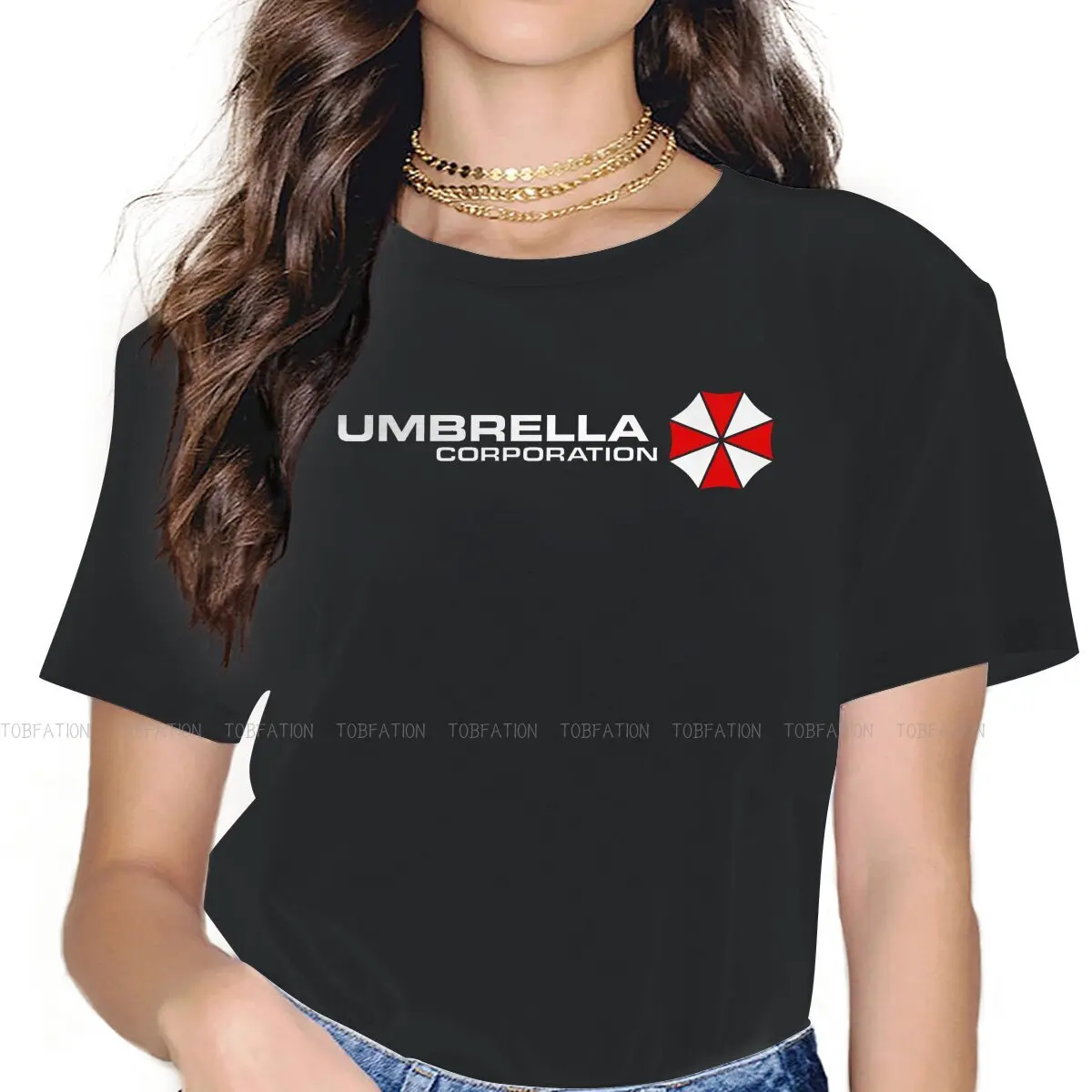 

Black Women's TShirt Umbrella Corporation Girls Graphic Tees 5XL Cotton Female T Shirt Funny Hipster Gift