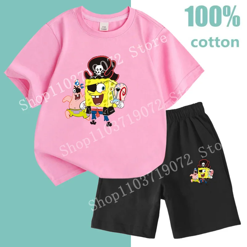 Повседневная летняя одежда для детей разноцветная футболка с мультяшным принтом