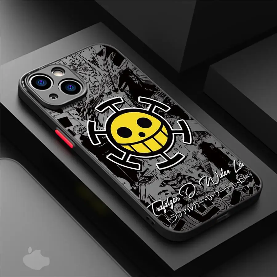 One Piece Anime Phone Case for Apple iPhone 7 8 Plus 13 Mini 12 XS Max 15ProMax 11 Pro SE XR 16 14 Matte Cover