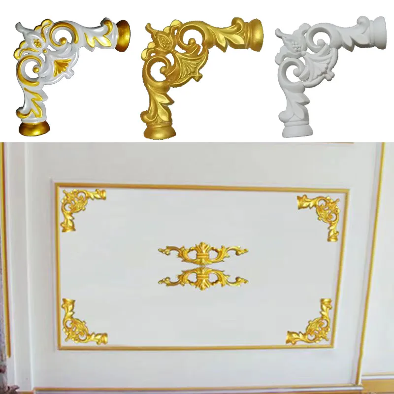 

1Pcs Decorative Corner Flower Crafts Inlaid Decal Door Wall Decal Home Decor European Style Cabinet Furniture Decoration