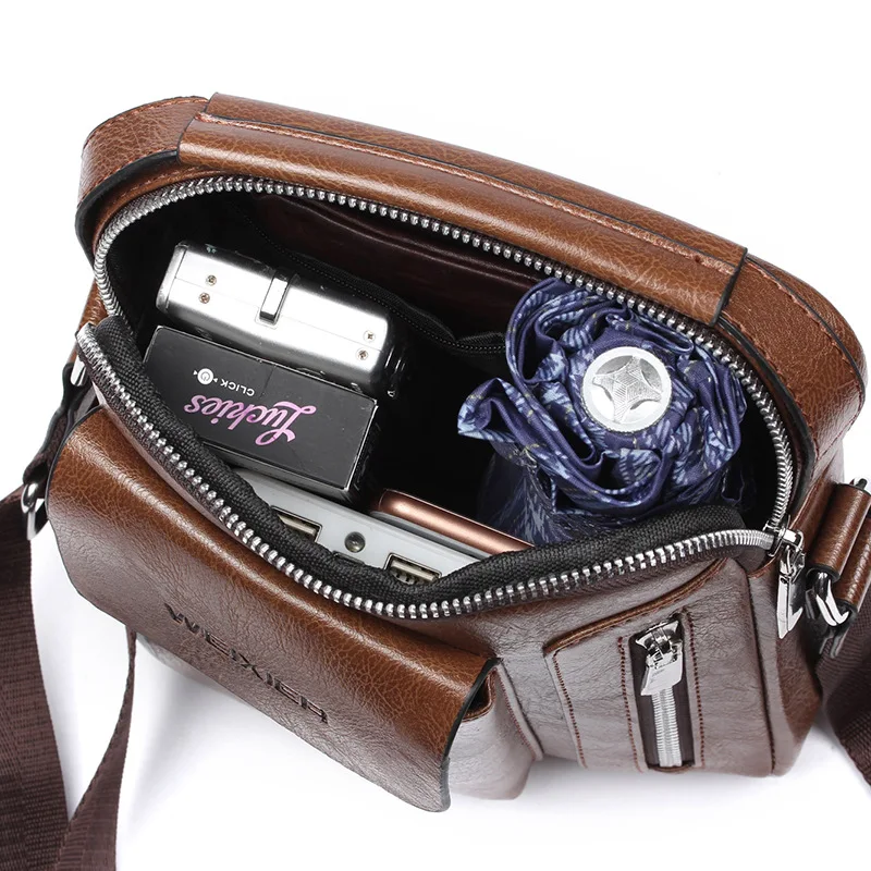New arrive vintage style men leather shoulder bag cross-body casual sling bag outdoor travelling business messenger bag
