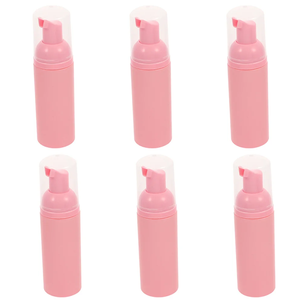 6pcs Travel Portable Hand Pink Body Wash Pump Bottle Pump Bottle Cleanser Foam Bottles Foaming Body Wash