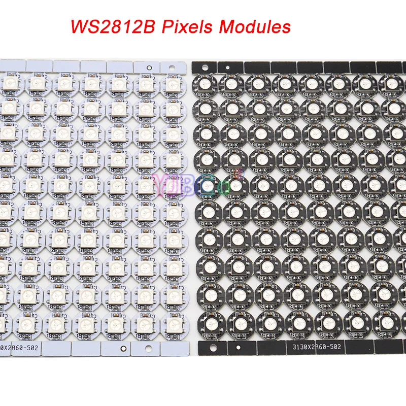 50~1000pcs Black/White PCB Pixel Chip 4-Pin WS2812 WS2812B LED Chips & Heatsink 5V 4pin SMD 5050 RGB WS2811 IC Pixels modules
