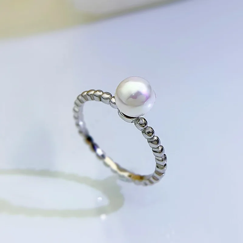 

SpringLady 18K Gold Plated 925 Sterling Silver Filled Natural Pearl Ring for Women Jewelry Knuckle Mujer Boho Bague Minimalism
