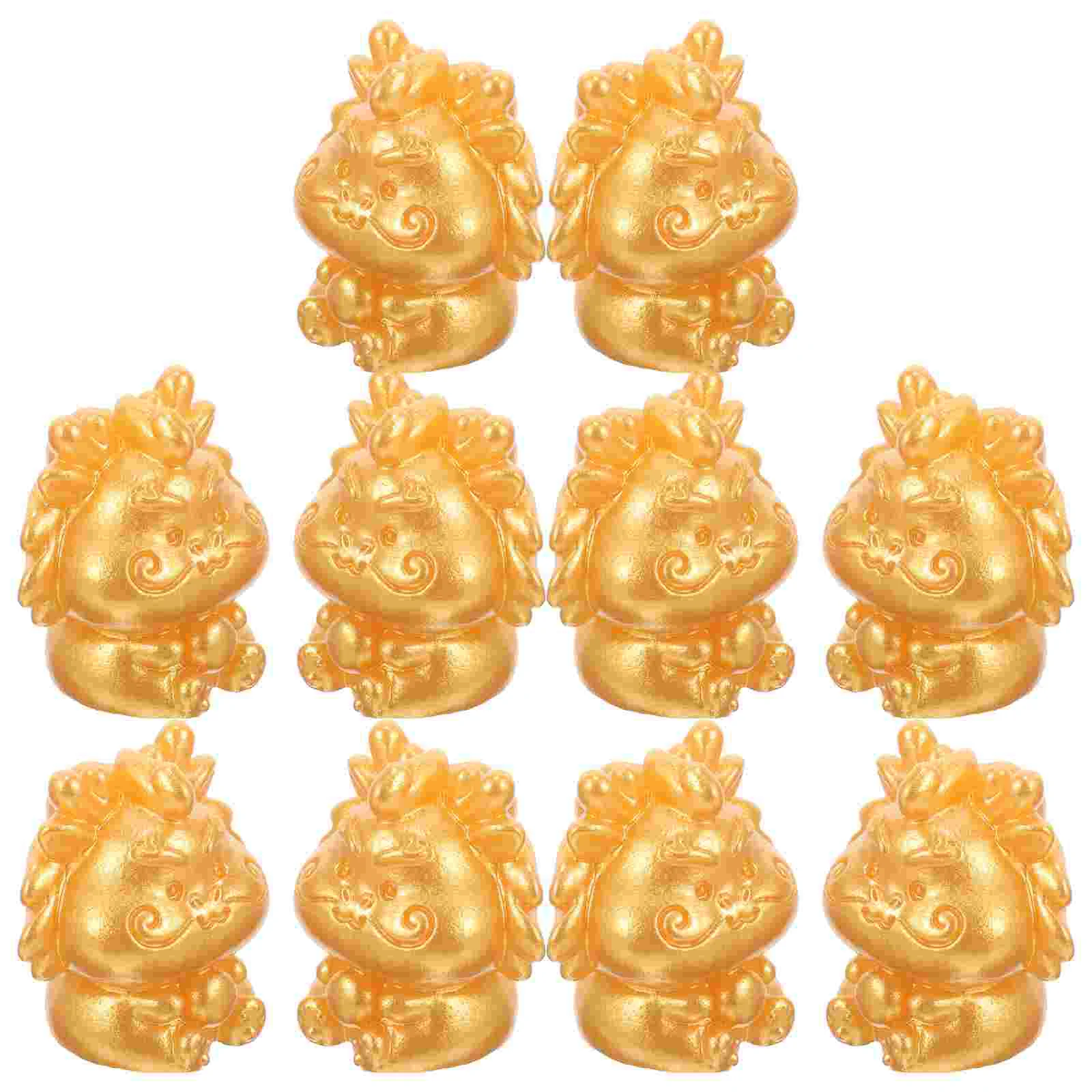 

10 Pcs Dragon Ornament Home Miniature Animal Ornaments Crafts Garden Decors Resin Statues Living Room Decoration
