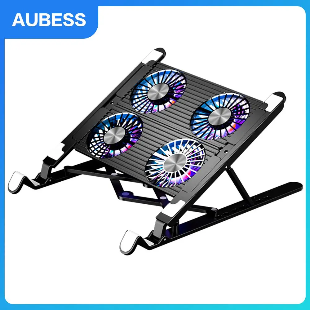 

Bifurcated Structure Computer Stand Strong Cooling High Speed Air Cooling Tablet Rack Large Area Fan Support Stability Alufer
