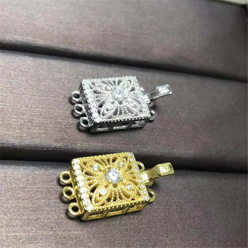 

Жемчужное Ожерелье S925 из стерлингового серебра, пряжка с концом, многофункциональная подвесная пряжка в форме цветка, соединительная пряжка, «сделай сам», первые аксессуары