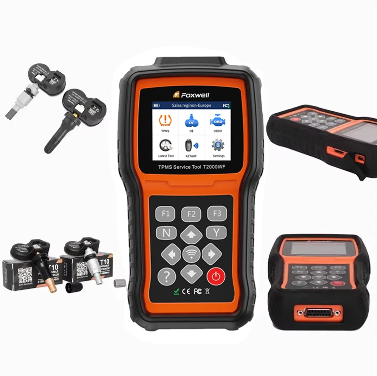 Фото Foxwell T2000 WIFI TPMS программатор с 3 методами перепрограммирования, чтением и сбросом кодов неисправностей, программирование датчиков T20 для 98% автомобилей, 315/433 МГц №4